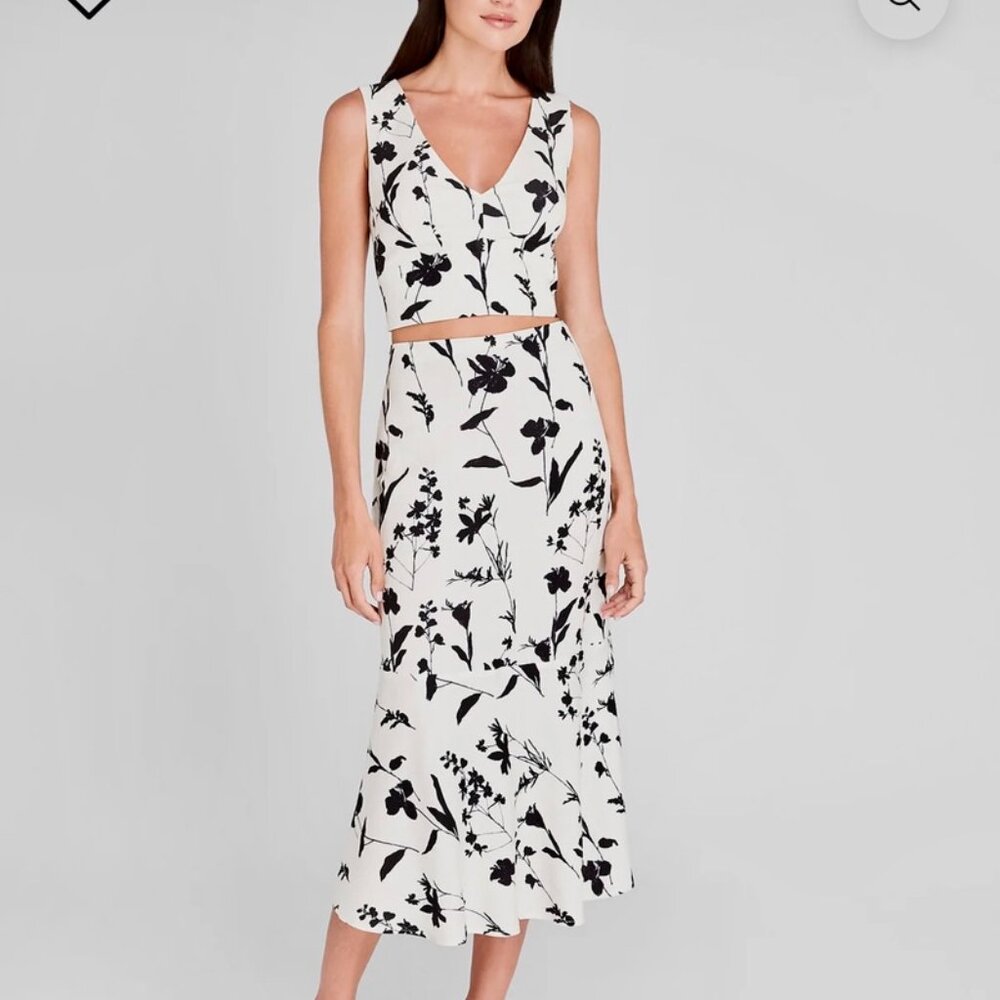 CLUB MONACO PRINTED WOMANS LINEN SKIRT SIZE 6